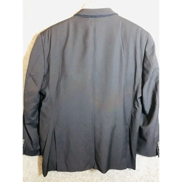 Joseph Abboud Suit 48R Blue Two Piece Pants 42 Angelico Super 100s Career USA - Picture 4 of 16